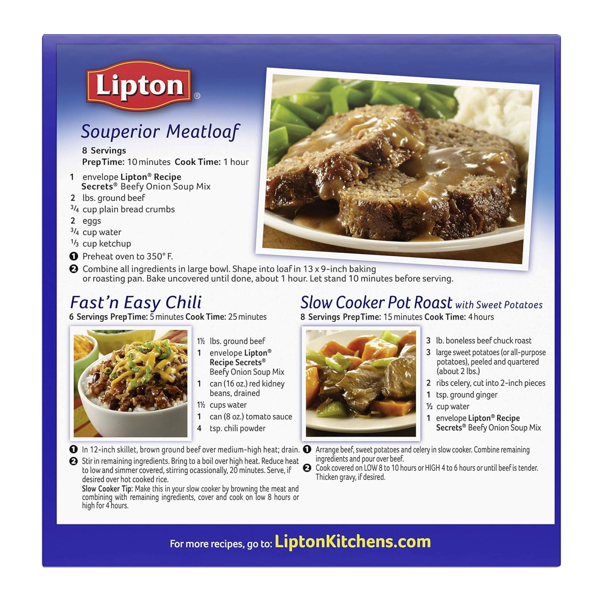 Lipton Recipe Secrets, Beefy Onion, 2.2 Ounce