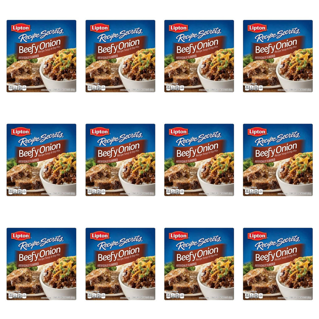 Lipton Recipe Secrets, Beefy Onion, 2.2 Ounce Lipton Beefy Onion 2.2 oz-12 count 