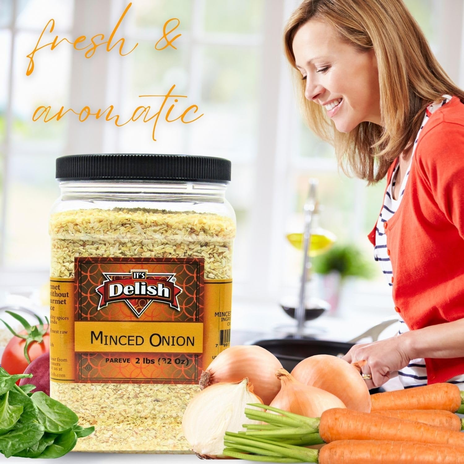Minced Onion  2 lbs Jumbo Container Jar